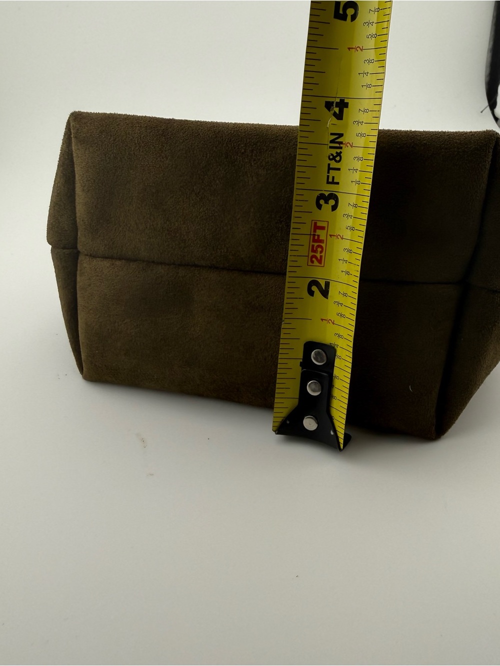 NWT Remi and Reid Green/Tan Faux Suede and Faux Leather Mini Tote and Crossbody - Picture 13 of 16
